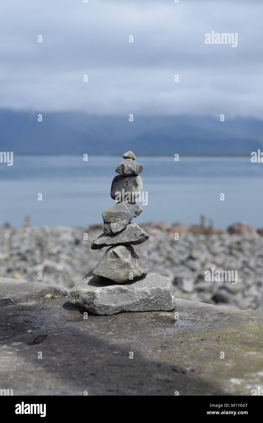 Rock sculptures in Reykjavik Stock Photo Alamy