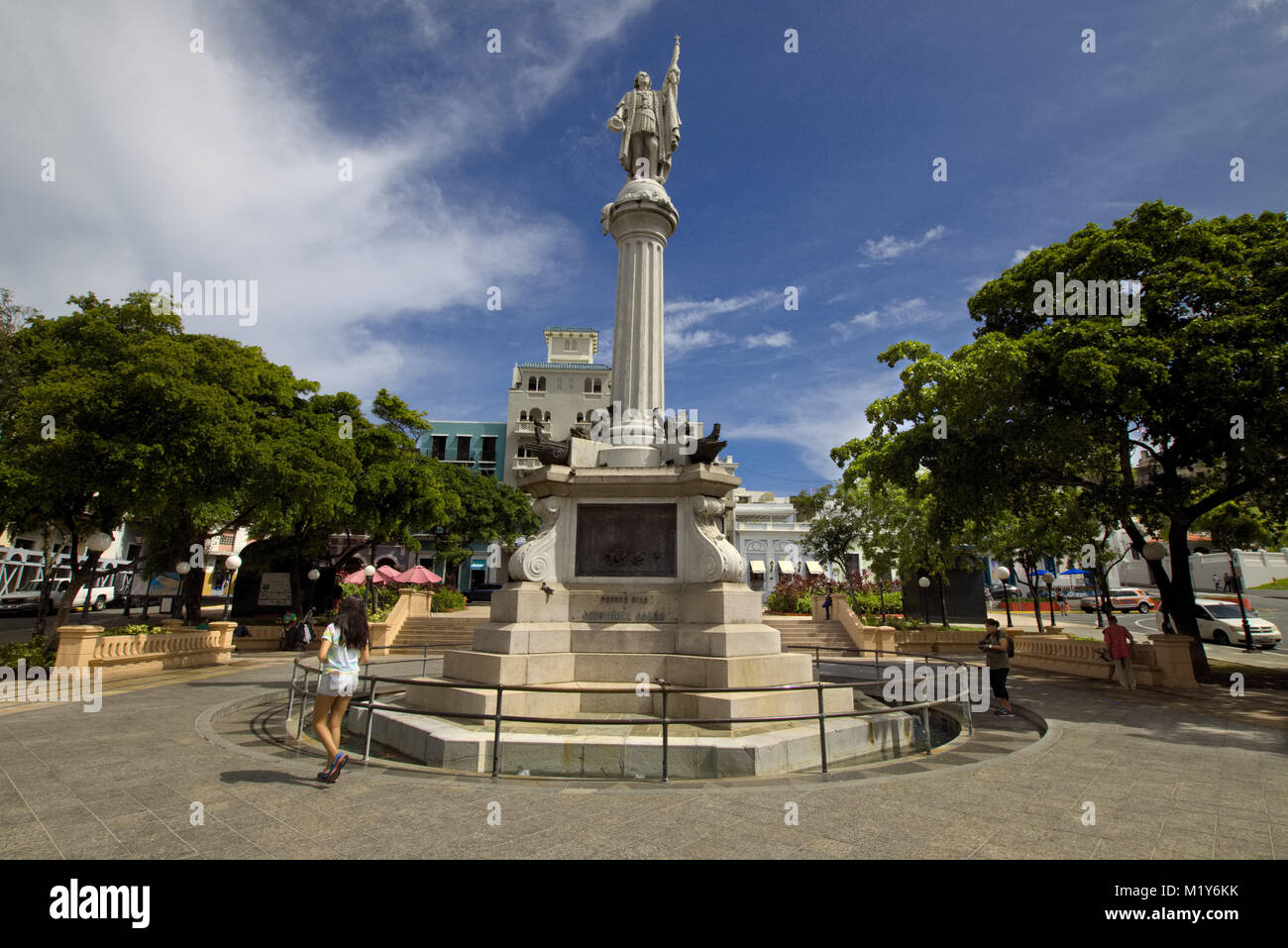 Plaza Colon Old San Juan, Puerto Rico Stock Photo