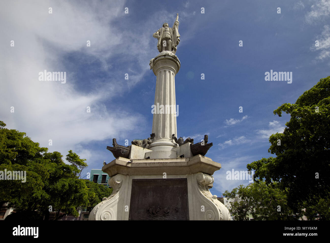 Plaza Colon Old San Juan, Puerto Rico Stock Photo
