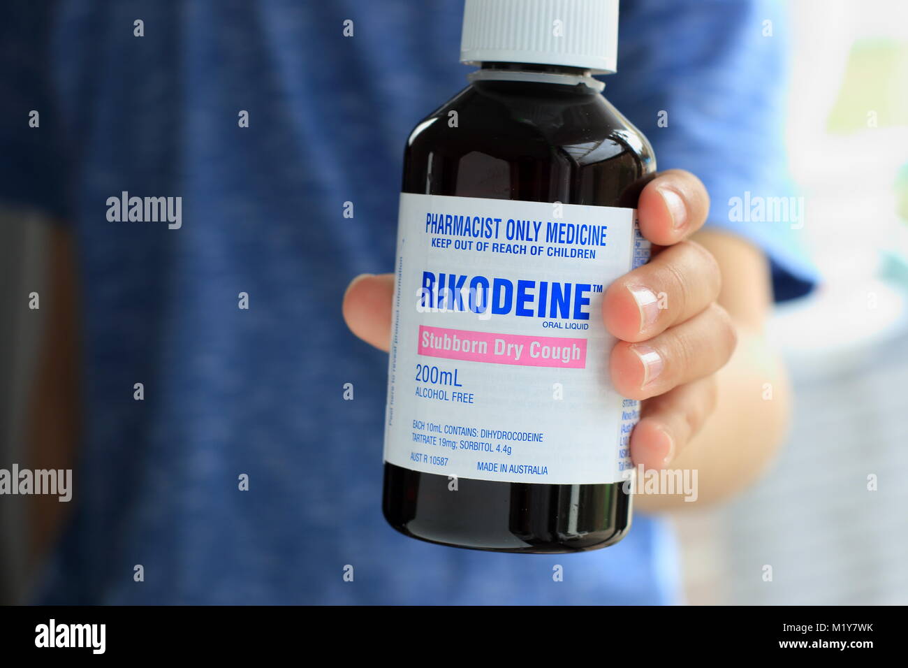 Rikodeine Oral Liquid for heavy cough Stock Photo Alamy