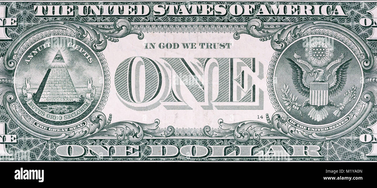 USA currency one dollar bill Stock Photo
