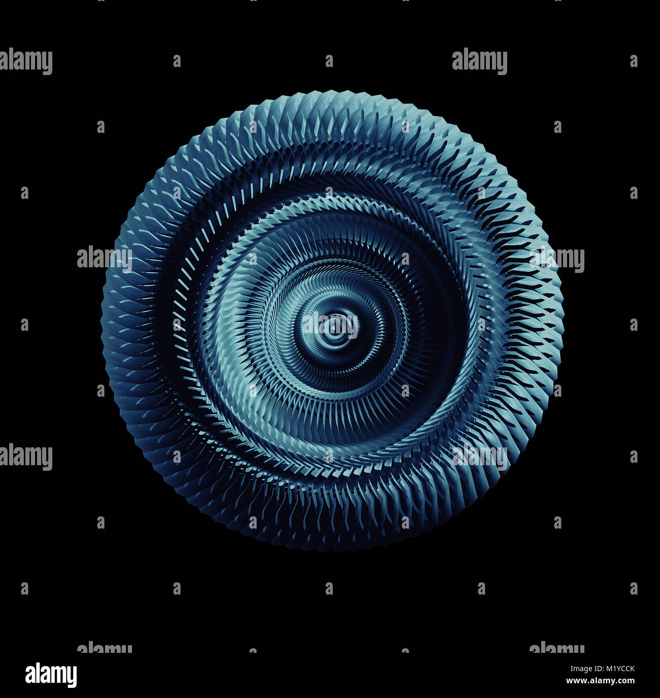 Blue Metalic Gear Wheel Isolated Over Black Background Stock Photo - Alamy
