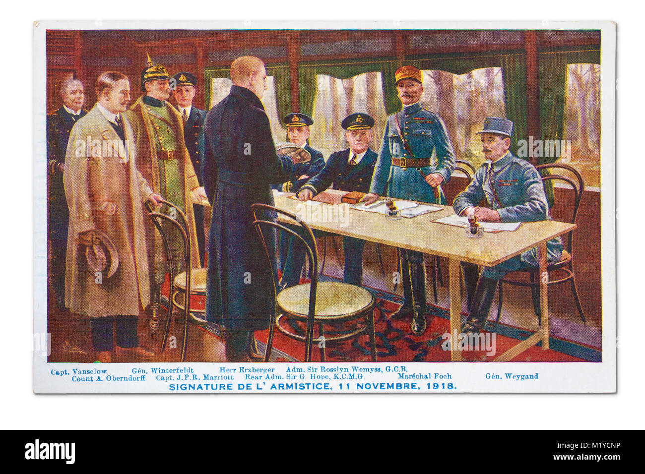 Signing the armistice of 1918