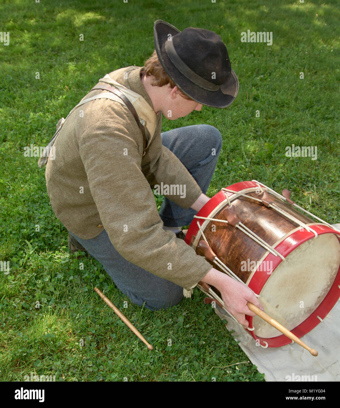 American Civil War Military Marching Drum Stock Photo Alamy