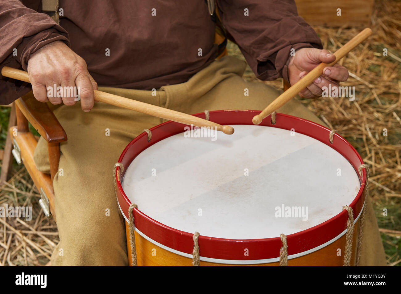 American Civil War Military Marching Drum Stock Photo Alamy
