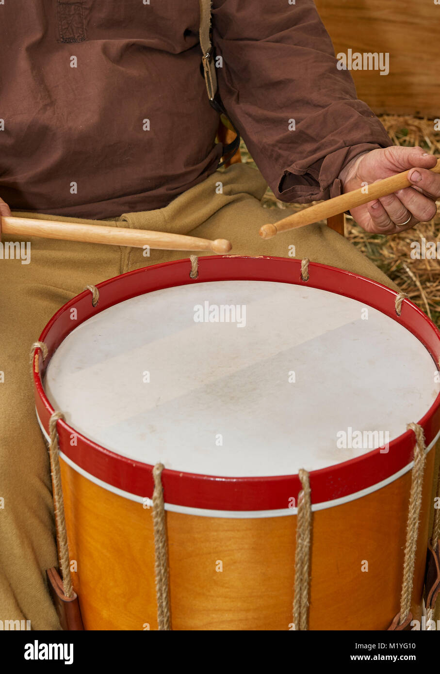 American Civil War Military Marching Drum Stock Photo Alamy