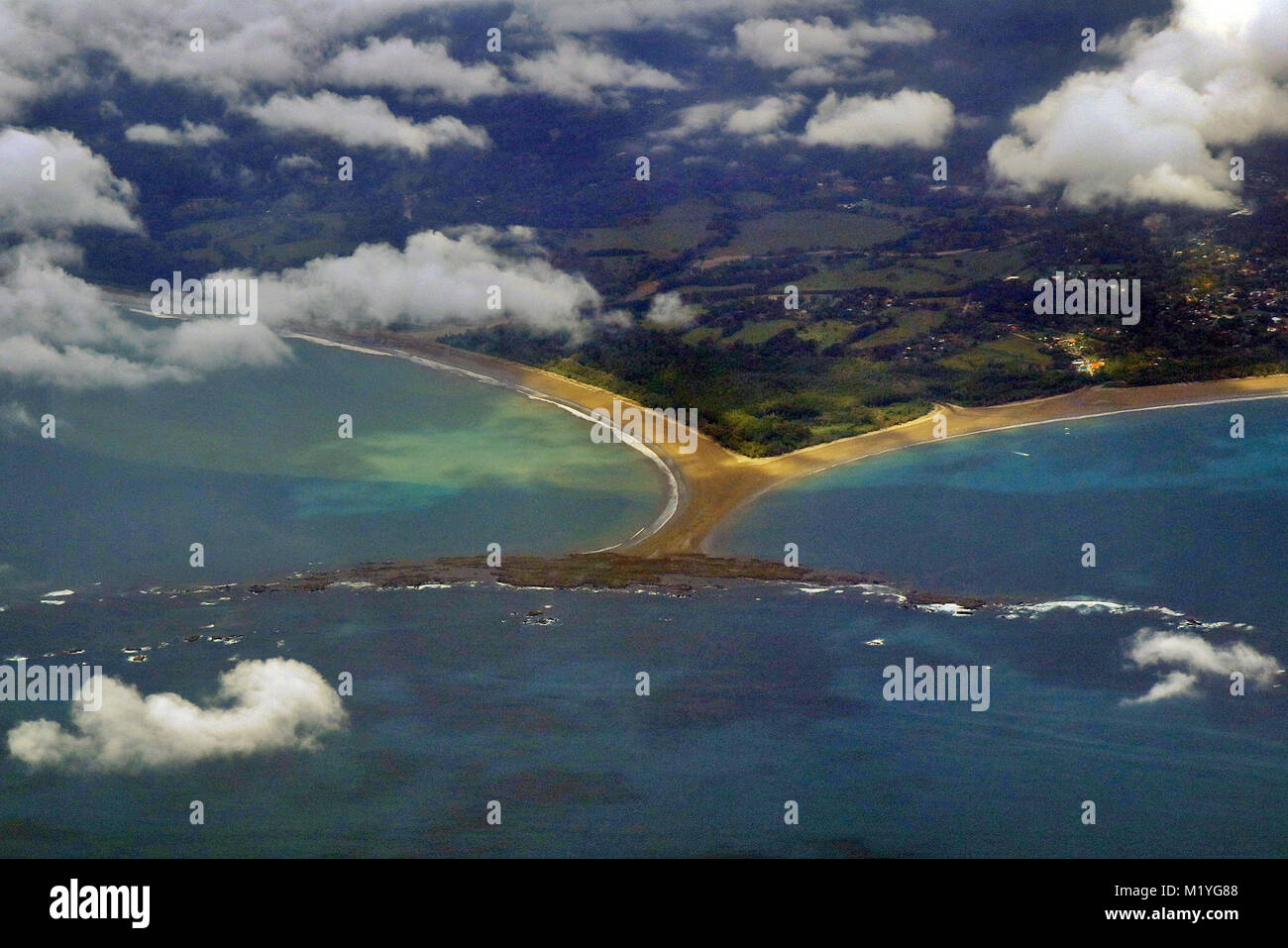 Aerial view of the Marino Ballena National Park in Uvita, on the Pacific Coast of Costa Rica Stock Photo