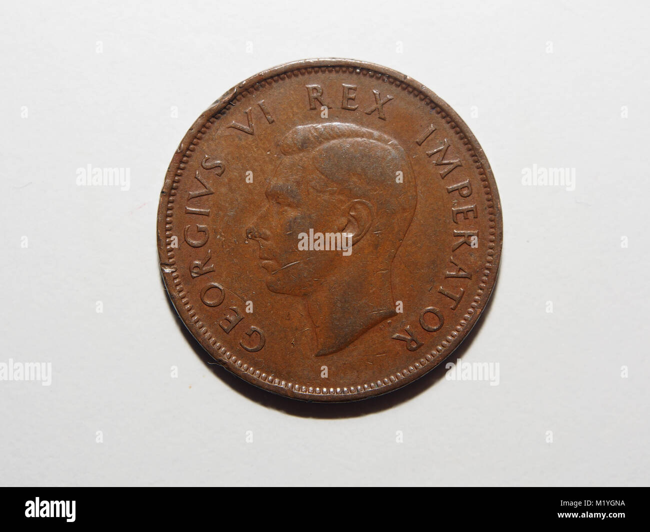 A 1941 South African half penny Stock Photo