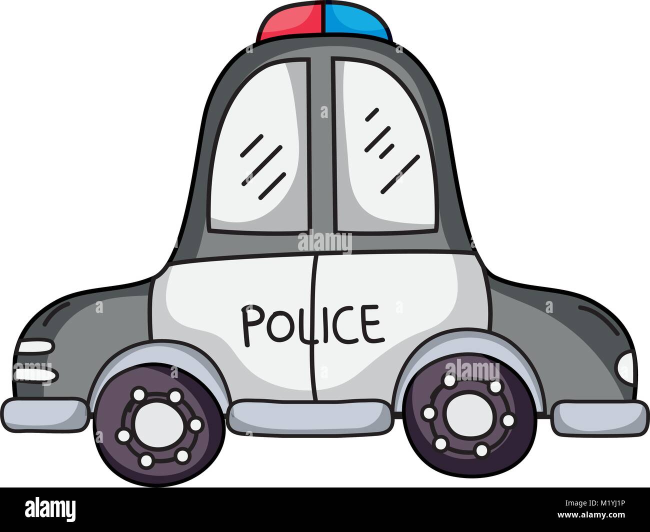 Cartoon Polizei Sirene Auto Lichter, Vektor-Illustration Stock-Vektorgrafik  - Alamy