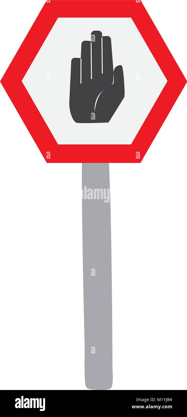 colorful metal frame notice with stop sign Stock Vector Image & Art - Alamy