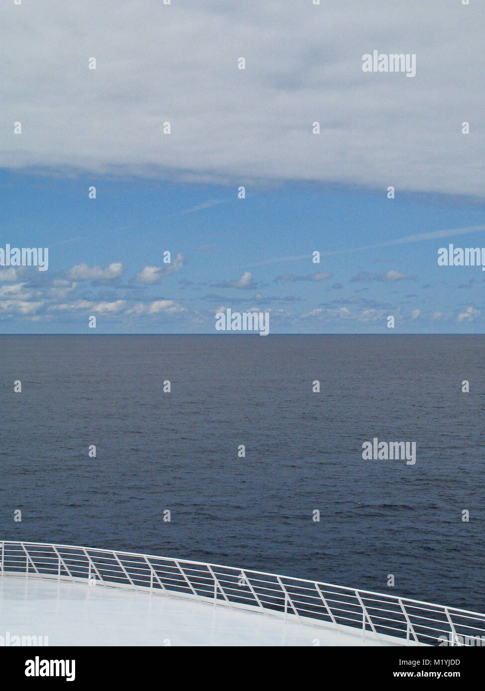 view of ocean from Princess Cruise ship Stock Photo