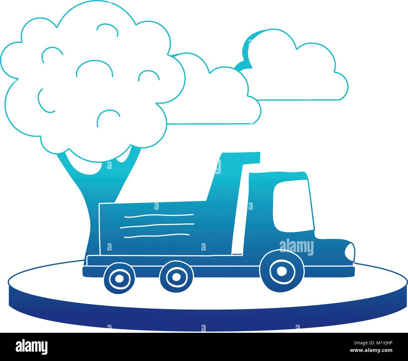Dumptruck silhouette hi-res stock photography and images - Alamy
