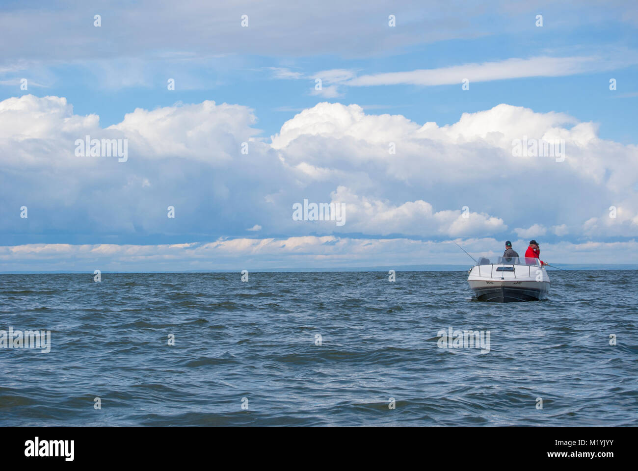 Walleye fishermen on Lesser Slave Lake,Alberta,Canada Stock Photo Alamy