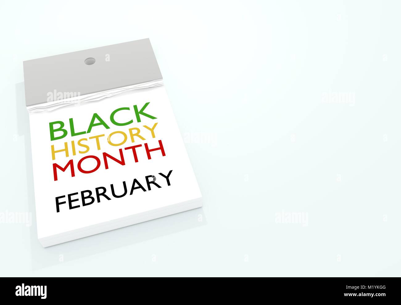 Calendar on Black History Month page Stock Photo - Alamy