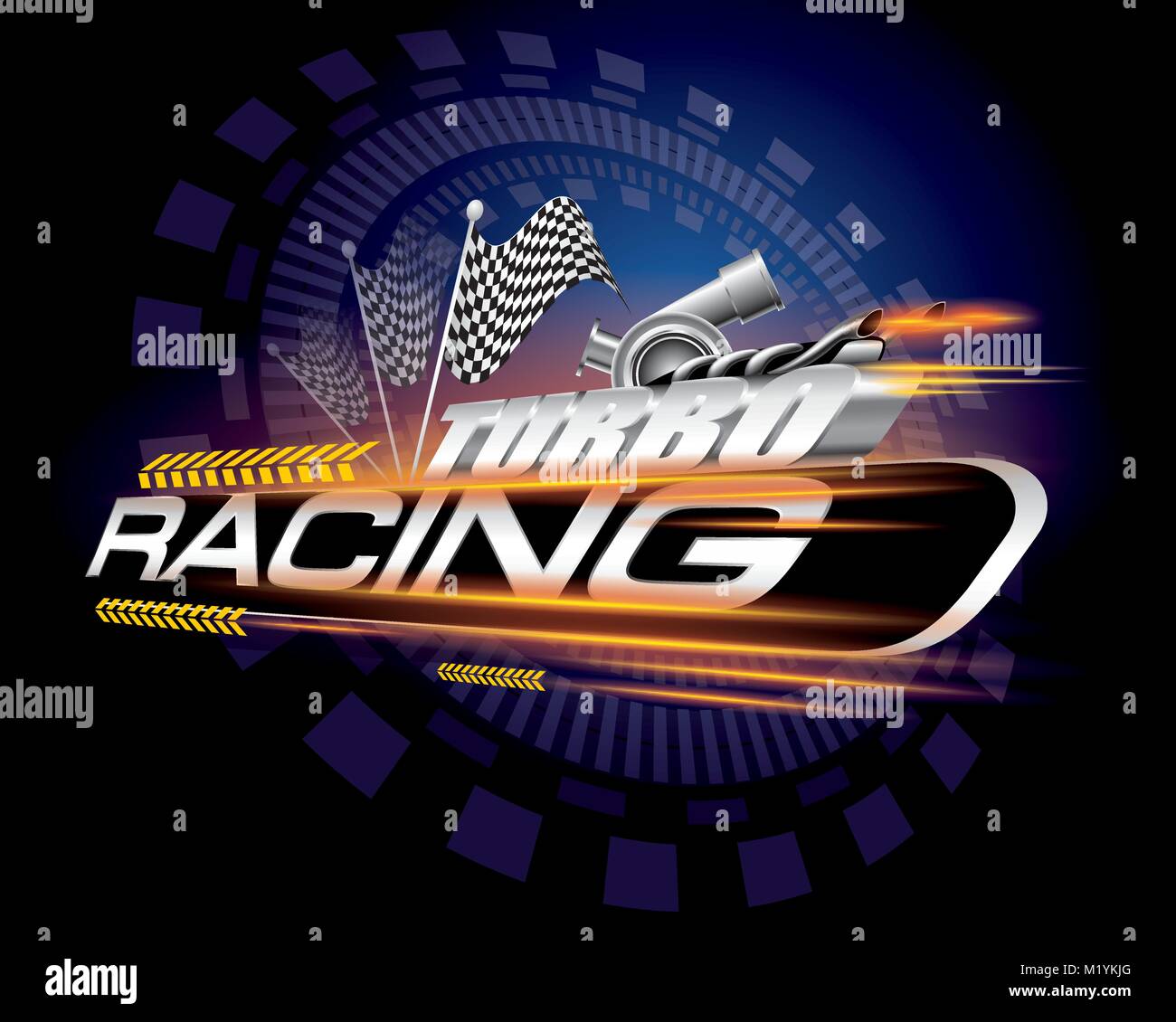 Racing with Checkered Flags Concept Vector Stock Vector Image & Art - Alamy