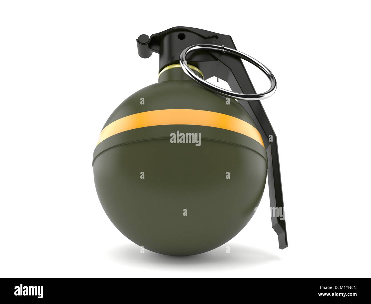 Hand grenade isolated on white background Stock Photo - Alamy