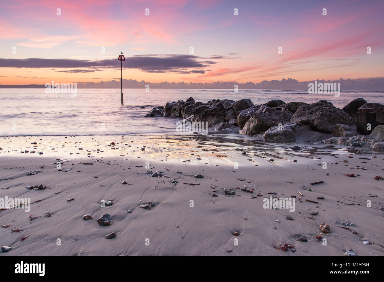 Avon Beach Sunrise, Mudeford, Dorset, UK Stock Photo Alamy