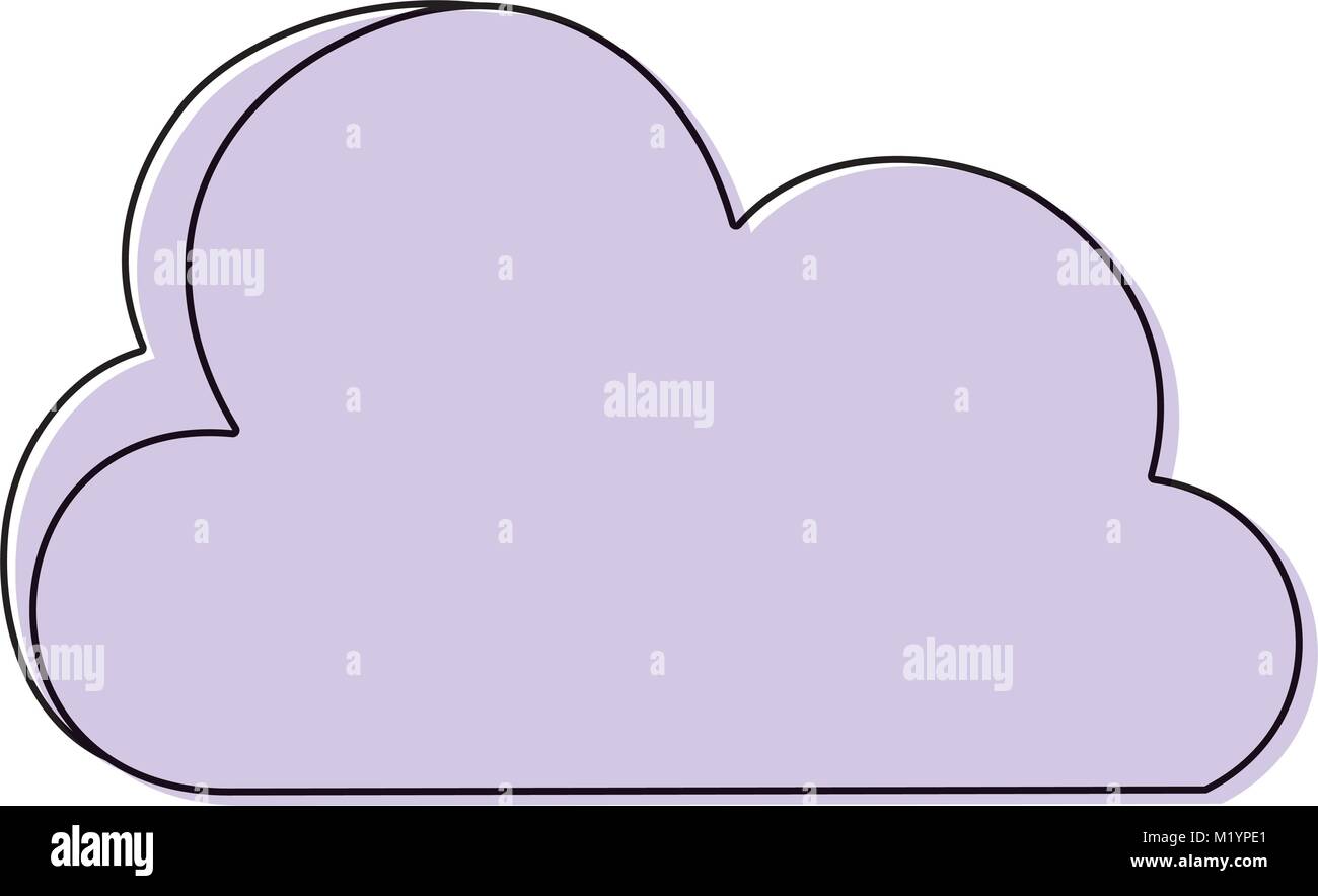 color nice cloud nature weather icon Stock Vector Image & Art - Alamy