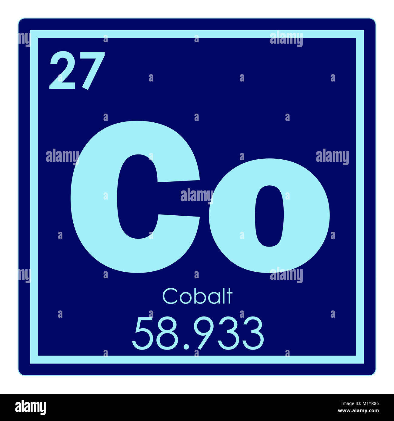 Cobalt chemical element periodic table science symbol Stock Photo