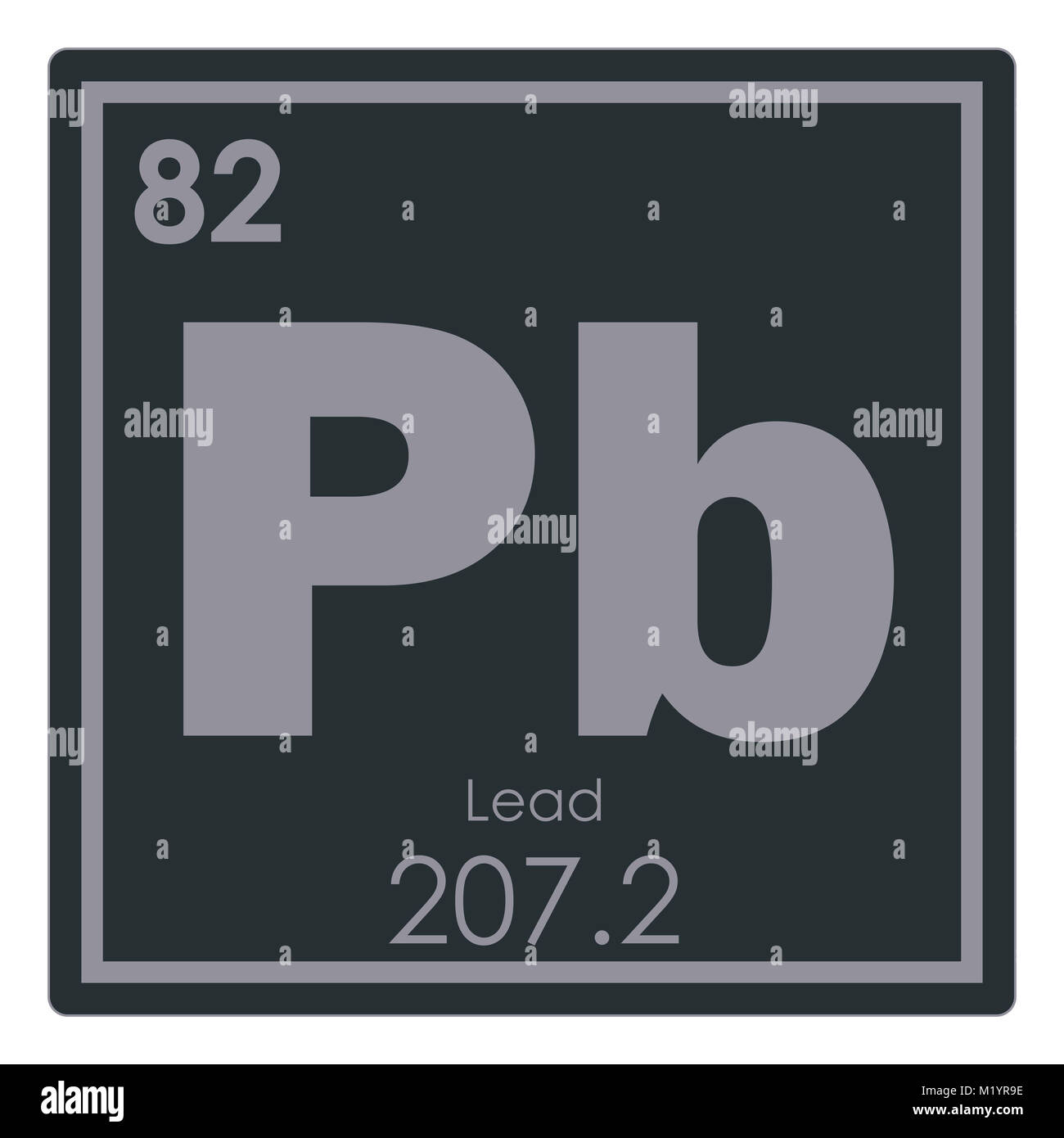 Lead chemical element periodic table science symbol Stock Photo - Alamy