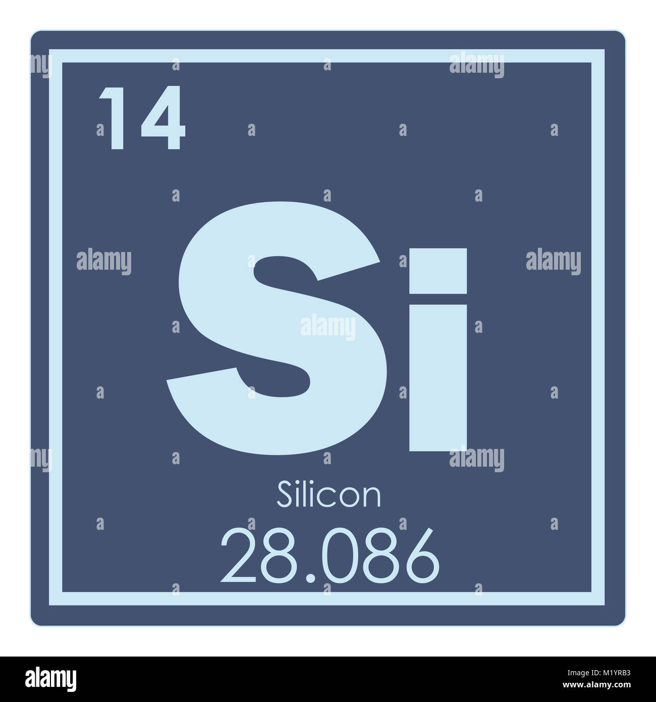 Silicon chemical element table science symbol Stock Photo Alamy