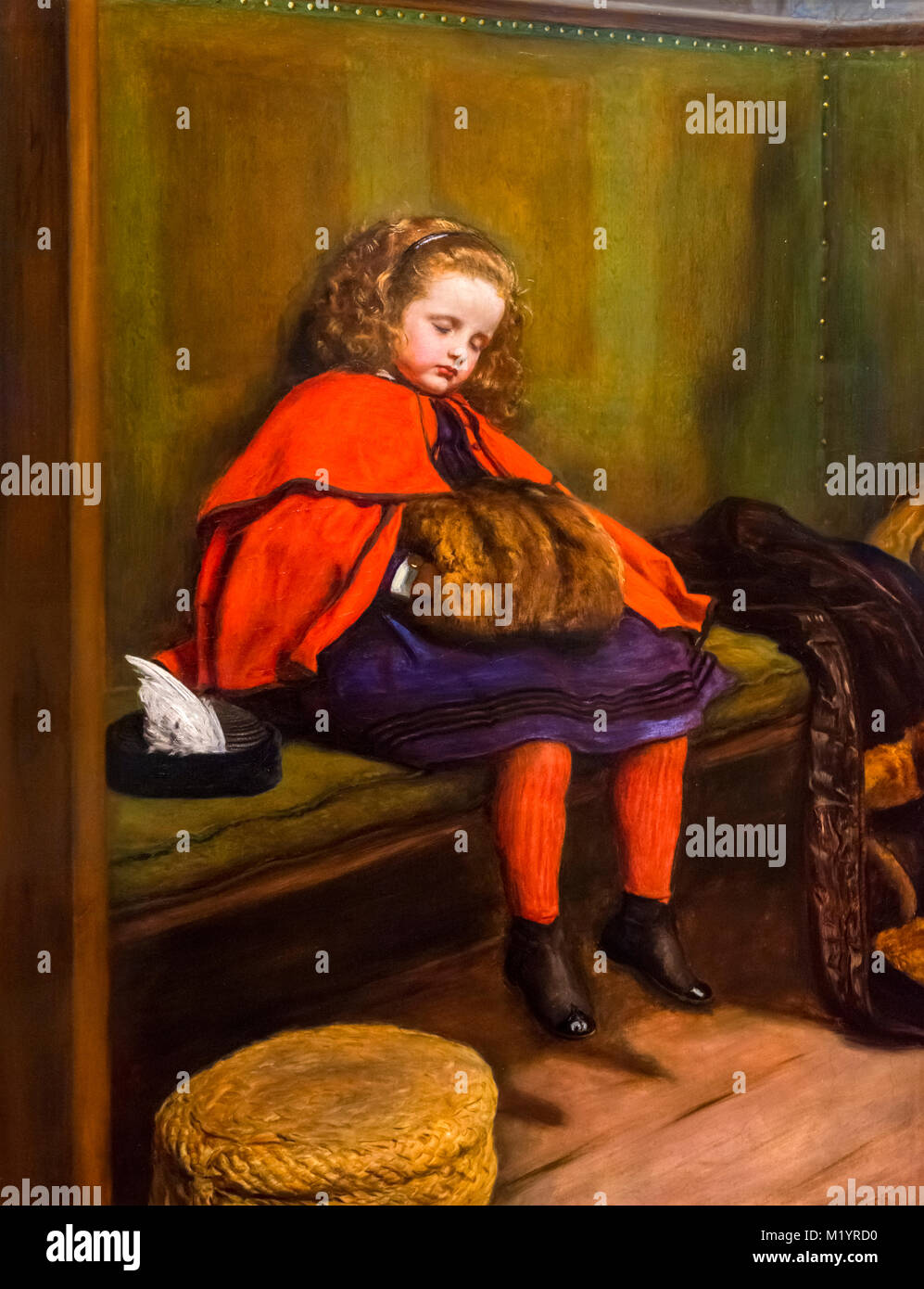 My Second Sermon by John Everett Millais (1829-1896), oil on canvas, 1864. Stock Photo