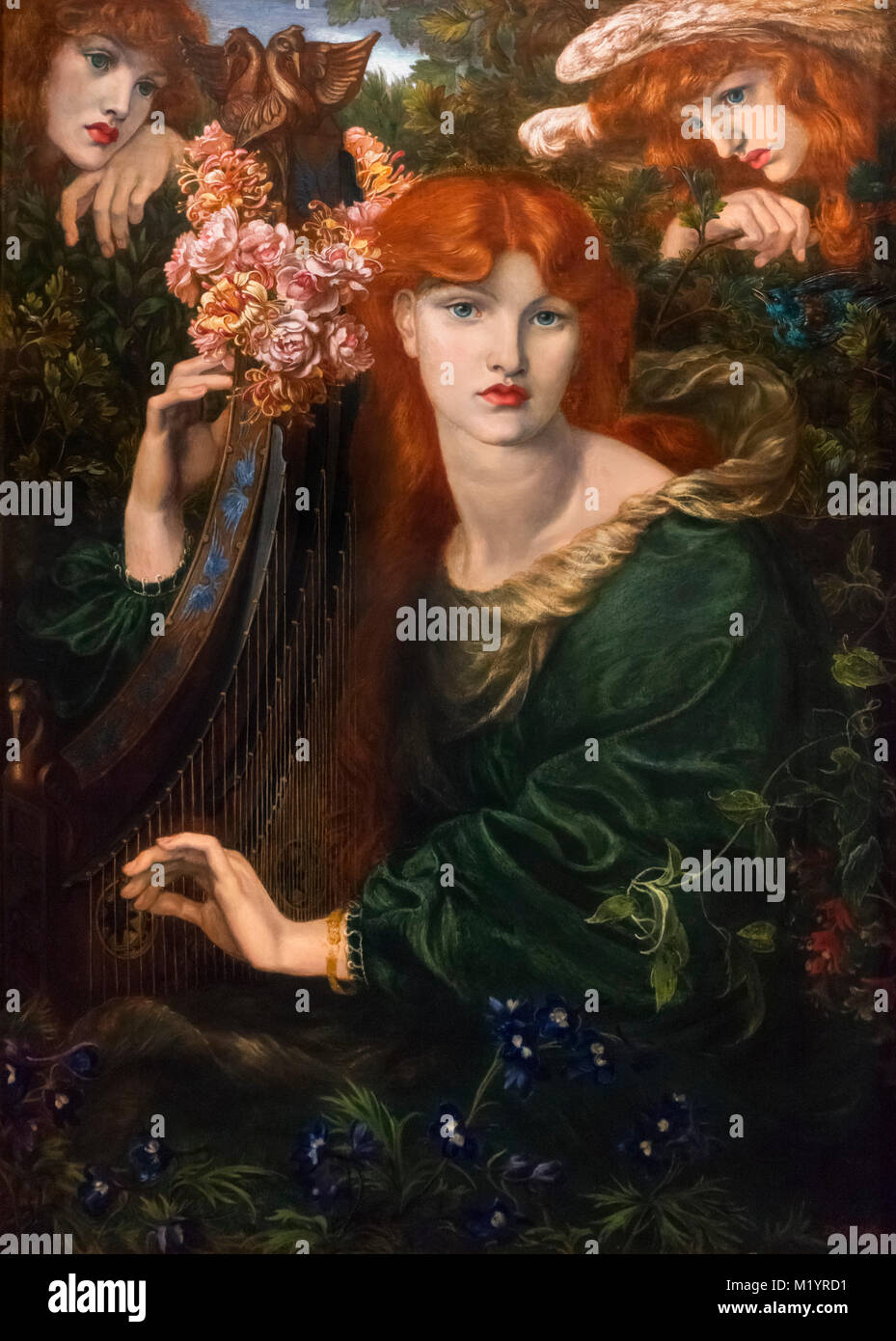 La Ghirlandata by Gabriel Dante Rossetti (1828-1882), oil on canvas, 1873. Stock Photo