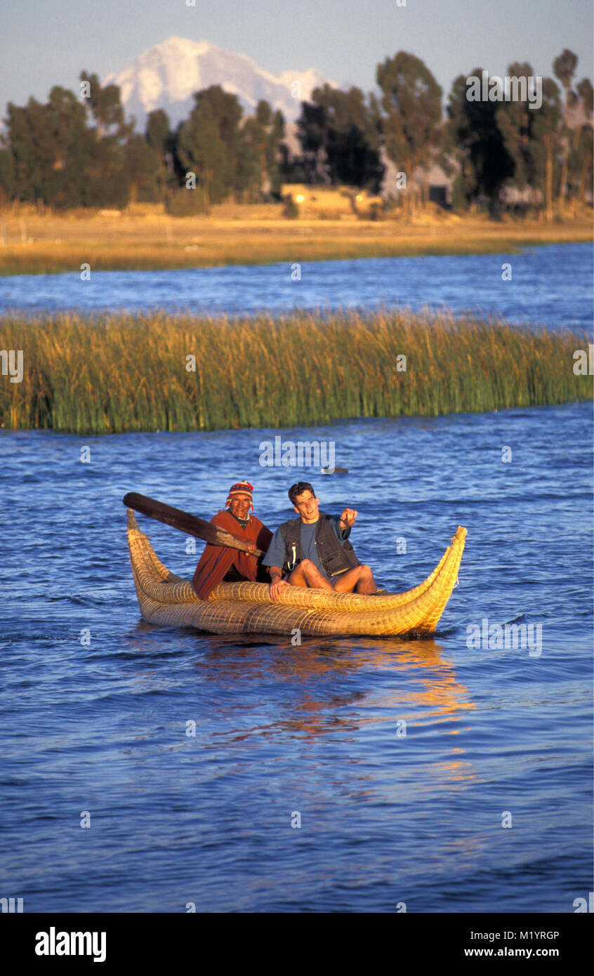 Bolivia. Copacabana. Titicaca lake. Andes mountains. Aymara indian ...