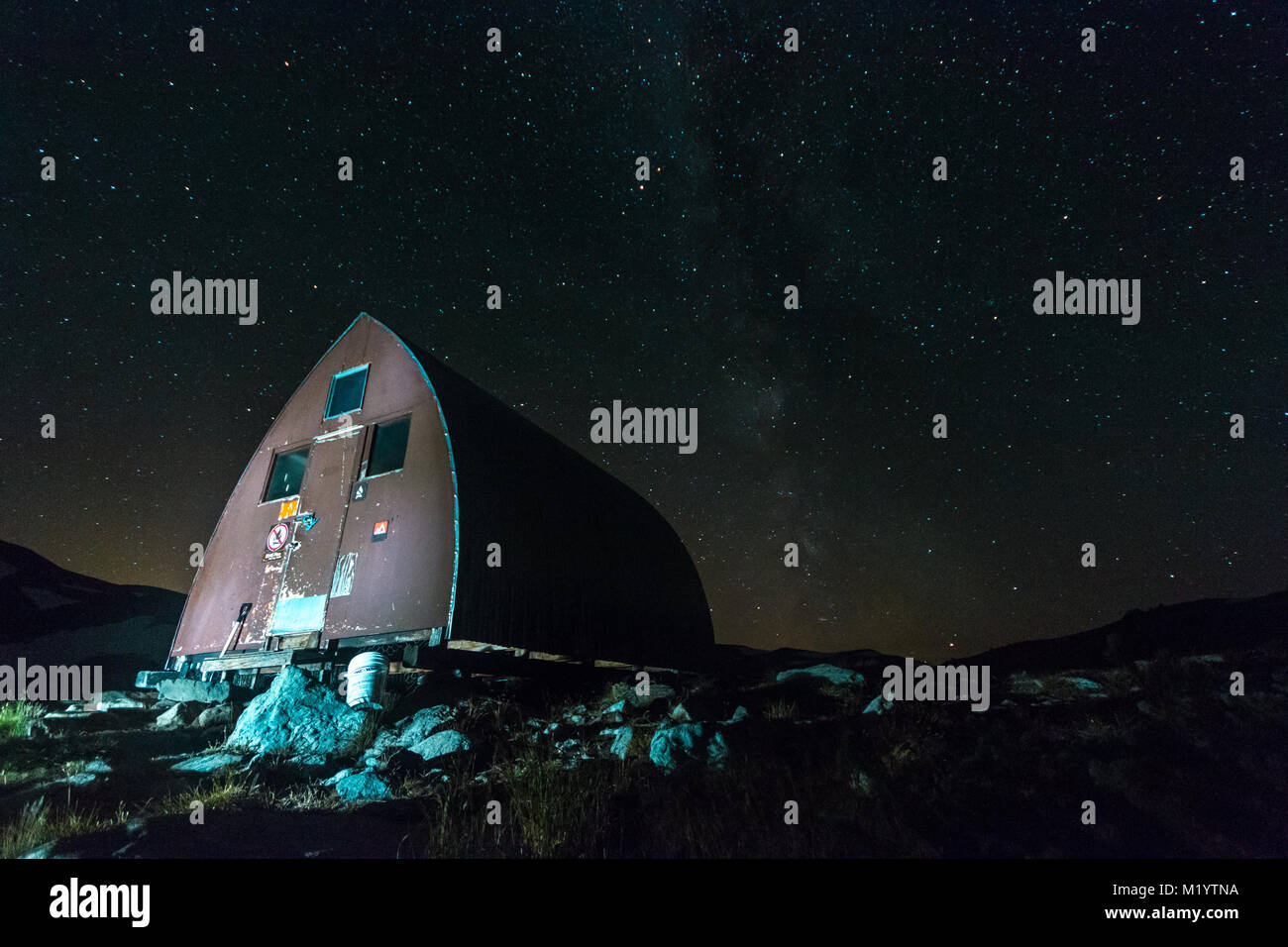 Milky Way Over Russet Lake Stock Photo