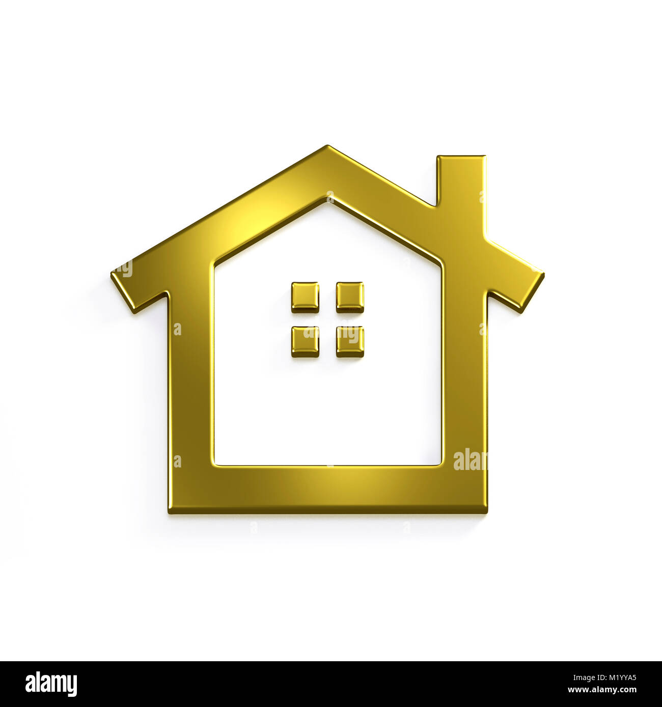 Gold Real Estate House Image. 3D Render Illustration Stock Photo Alamy