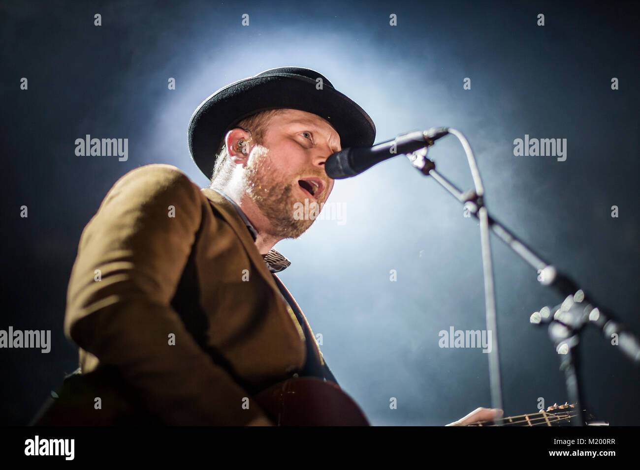 The Norwegian folk rock band Violet Road performs a live concert at USF Verftet in Bergen. The