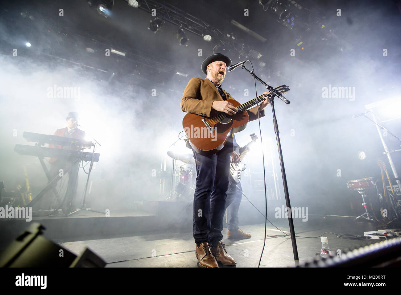 The Norwegian folk rock band Violet Road performs a live concert at USF Verftet in Bergen. The