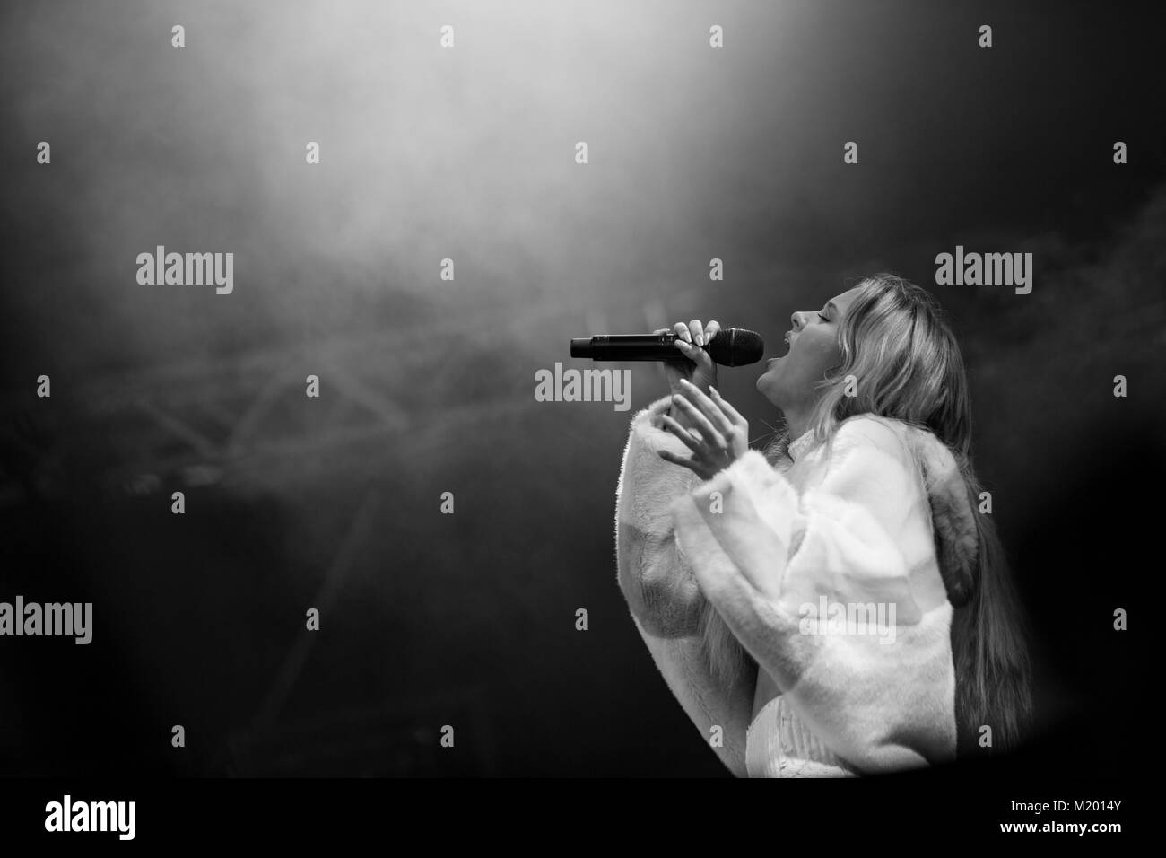 Norway, Bergen – June 16, 2017. The Swedish singer and songwriter Zara  Larsson performs a live concert during the Norwegian music festival  Bergenfest 2017 in Bergen Stock Photo - Alamy