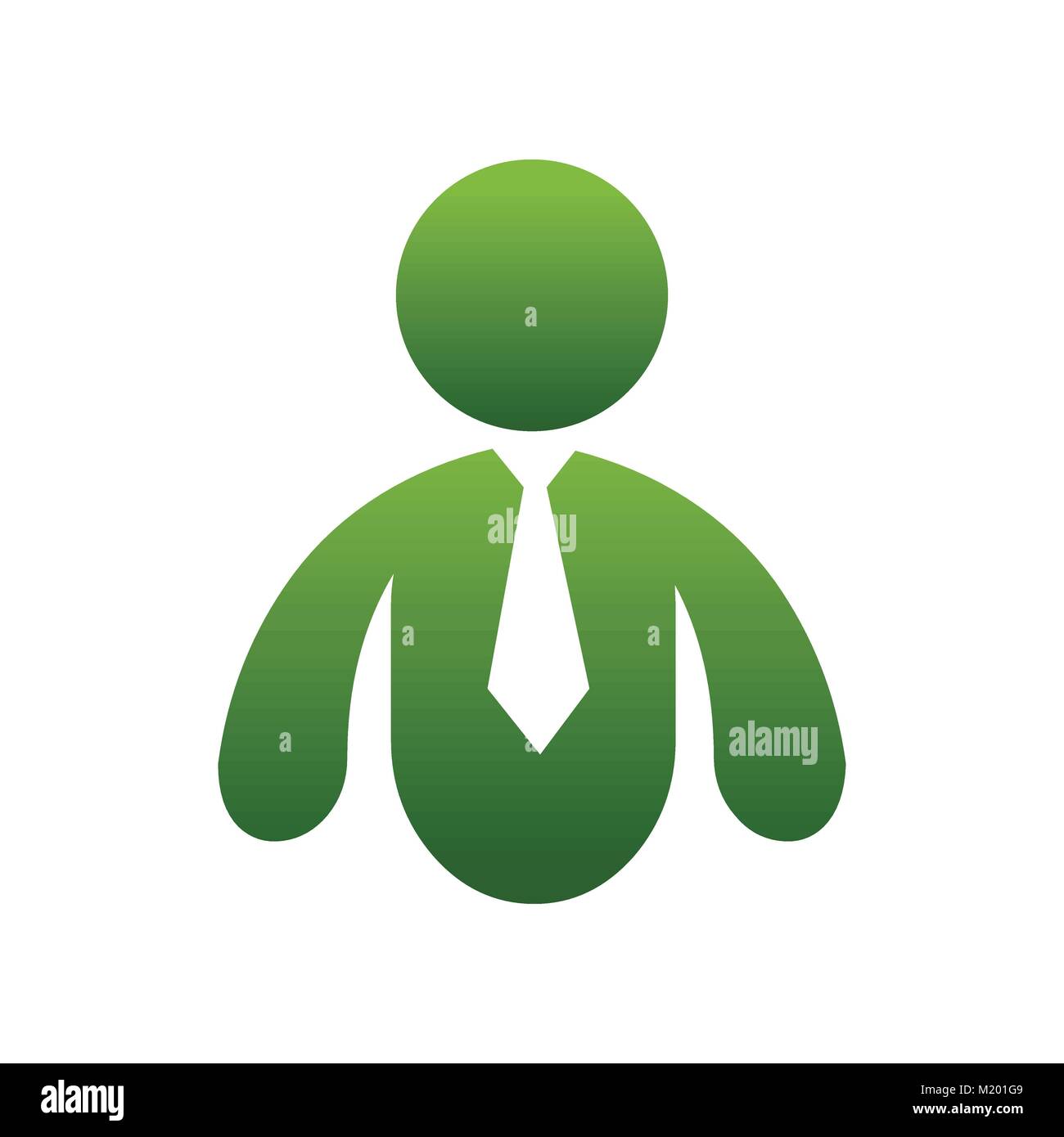 Abstract Professional Business Man Green Symbol Vector Graphic Logo Design Stock Vector