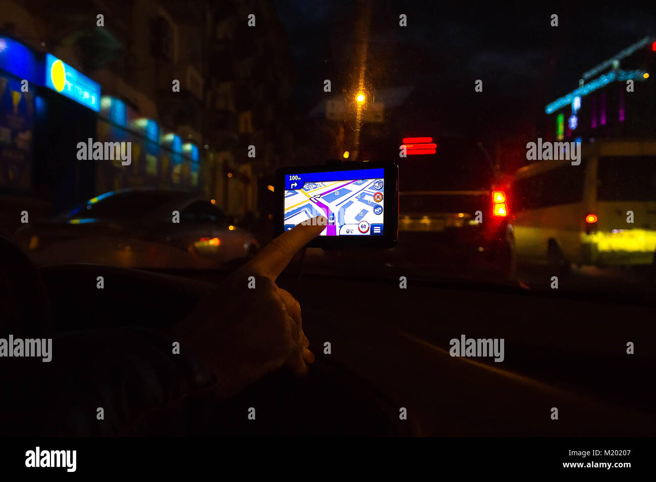 Navigation system in car Stock Photo Alamy