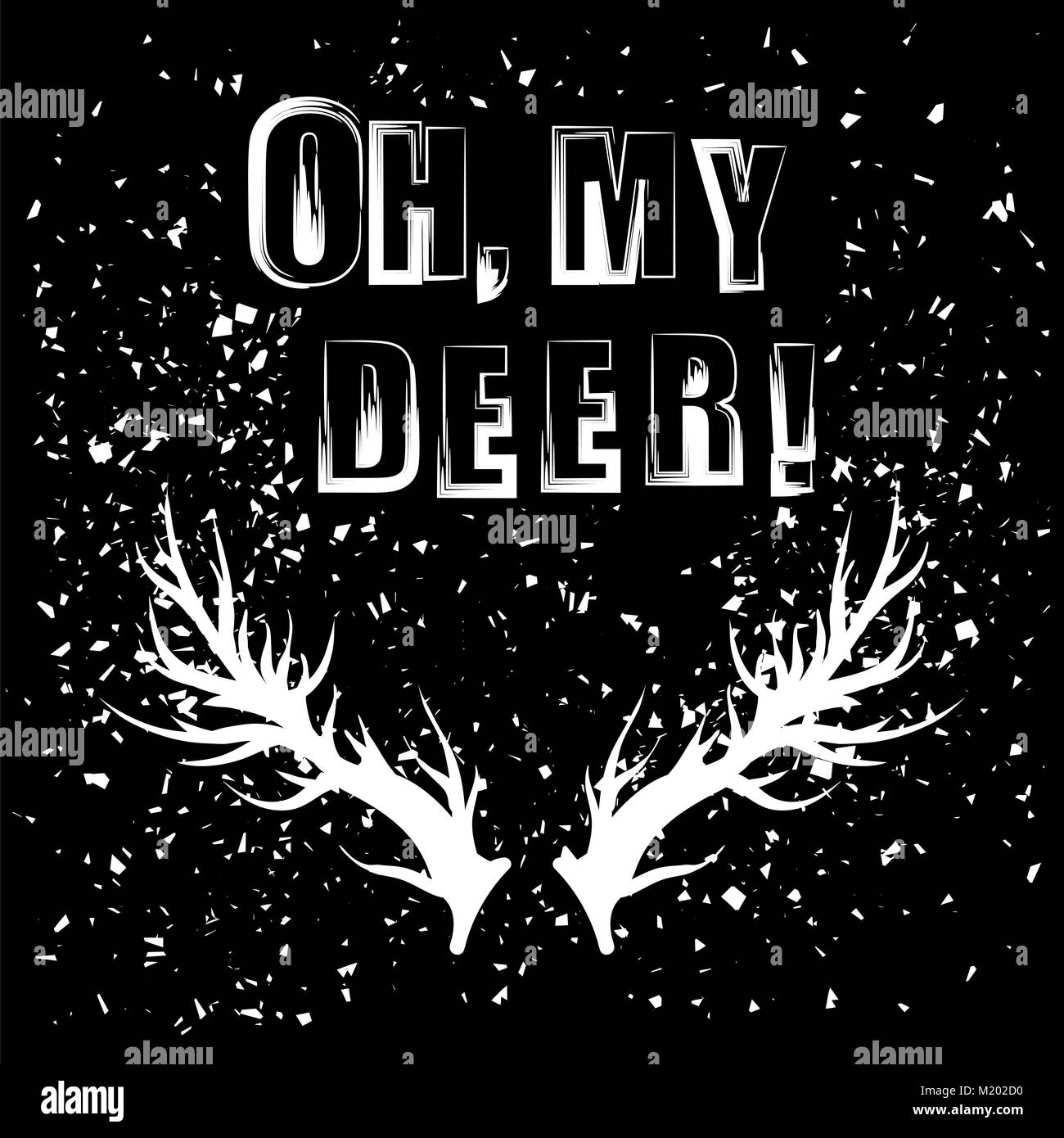 Deer Horns Silhouette Isolated Stock Photo Alamy