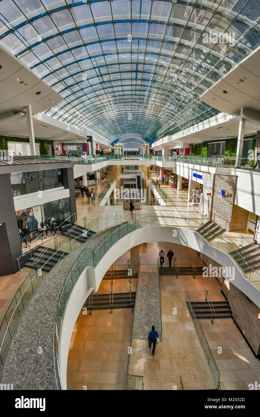 Interior of Core Shopping Centre, mall at downtown Calgary, Alberta, Canada Stock Photo