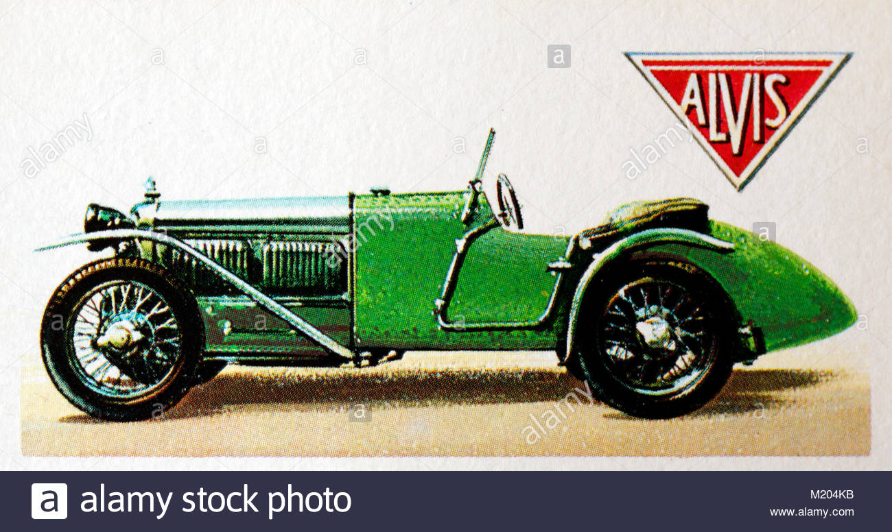 Alvis FWD Supercharged 1.5 litres 1928 illustration Stock Photo