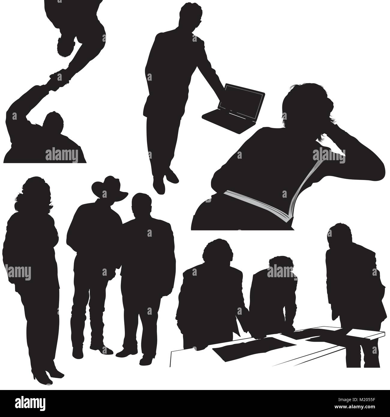 Female agent silhouettes hi-res stock photography and images - Alamy
