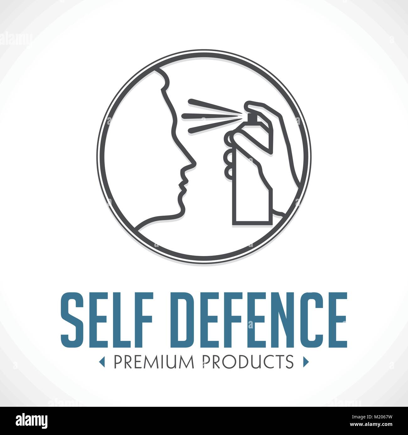 Pepper spray - self defence concept logo Stock Vector