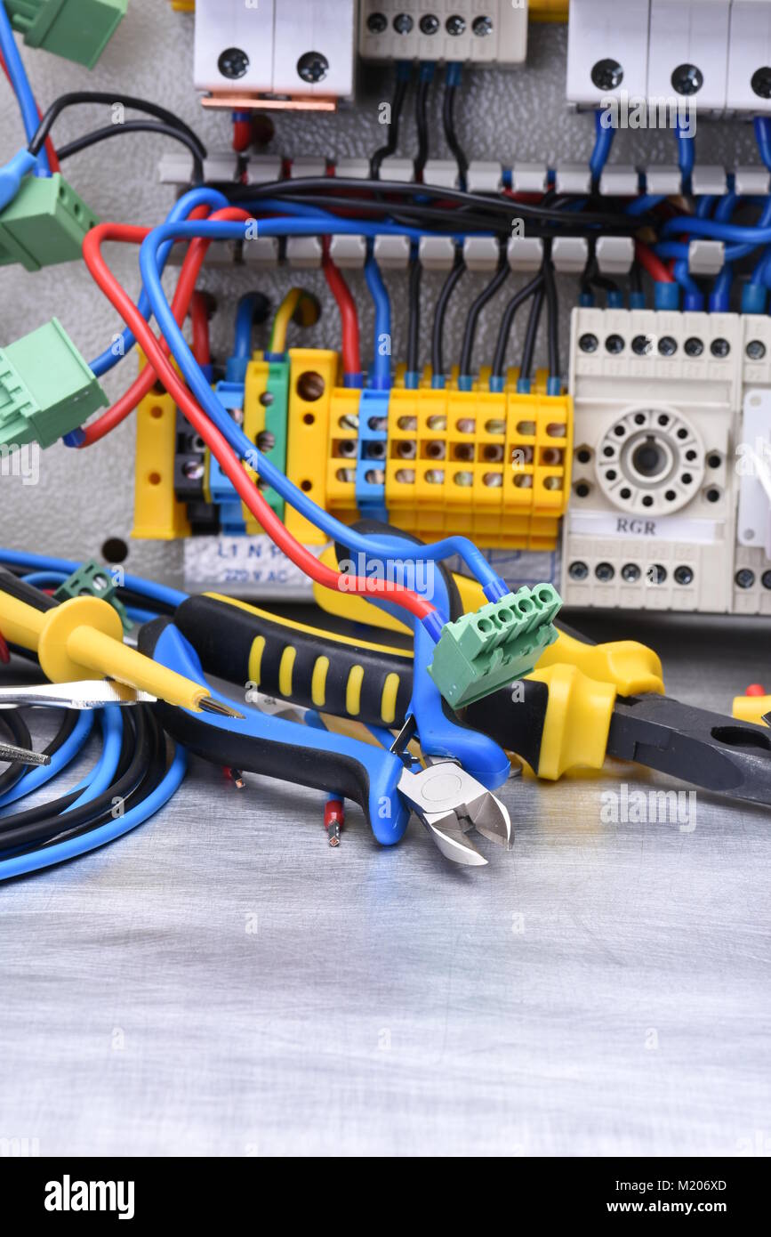 Electrical tools, accessories and electric switchgear Stock