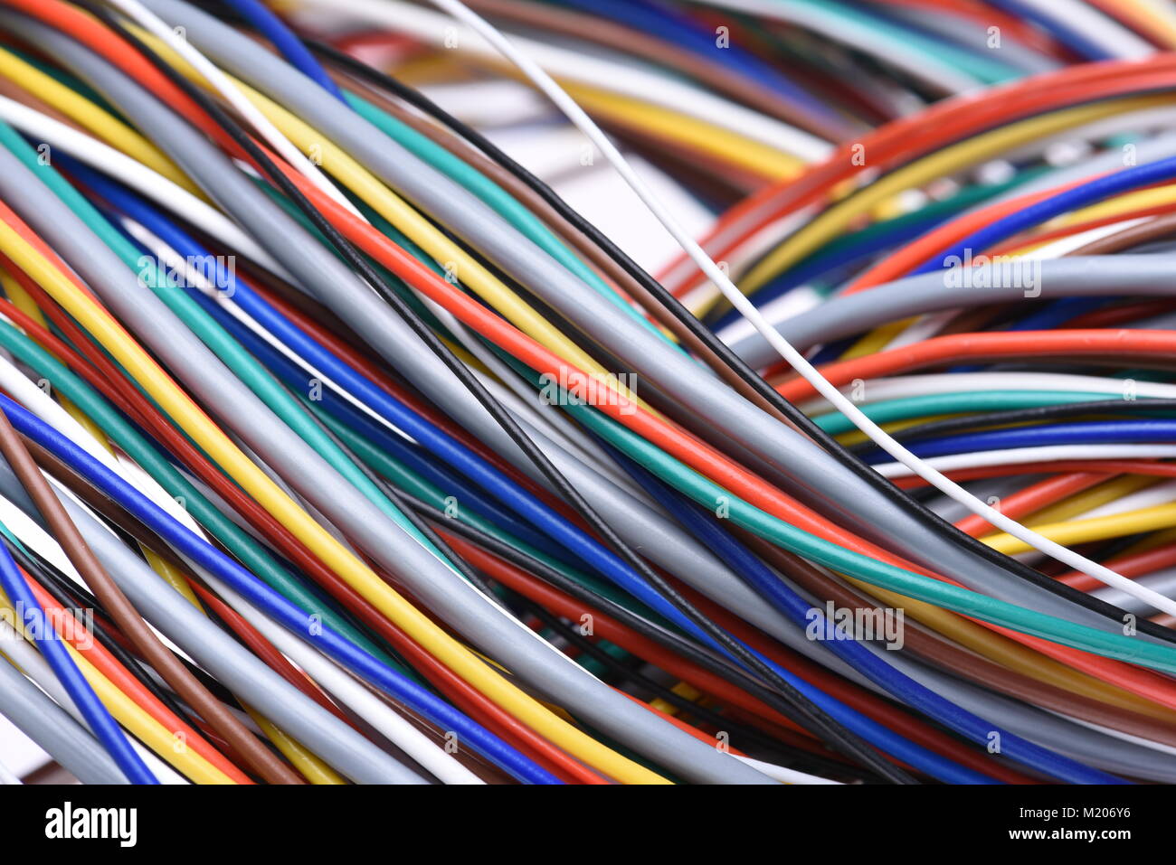 Close-up photo of the colorful cable Stock Photo - Alamy