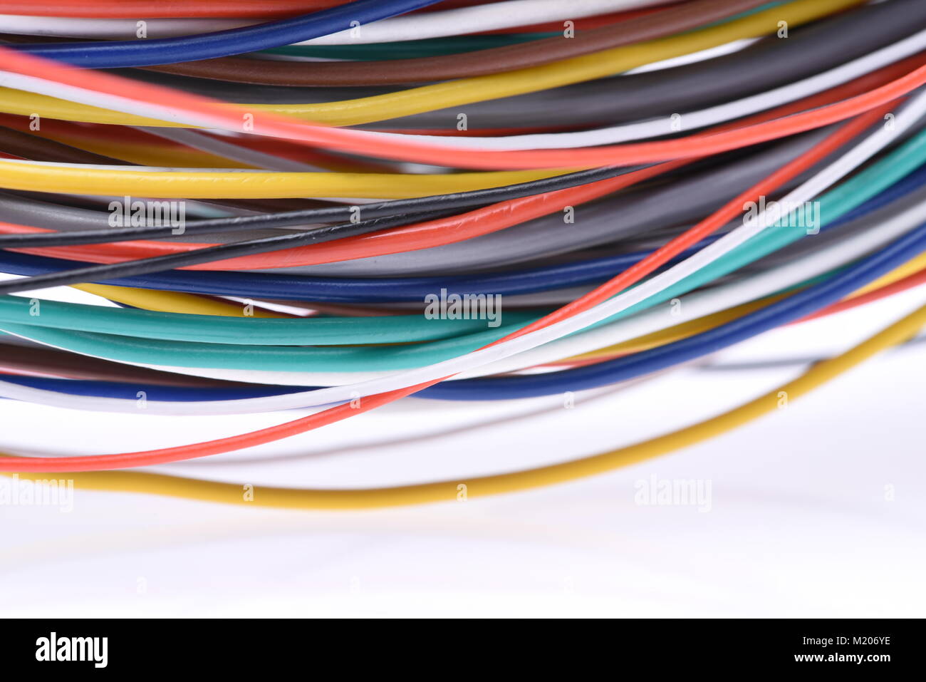 Colored wire line isolated on white background Stock Photo Alamy