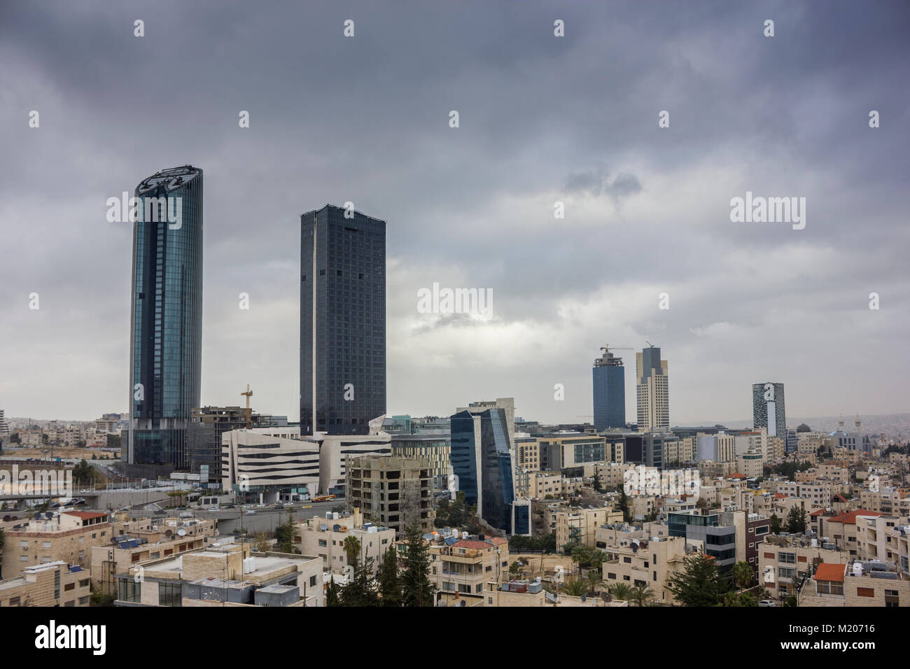the downtown of Amman abdali area - Jordan Amman city View of modern buildings in Amman at night Stock Photo - Alamy