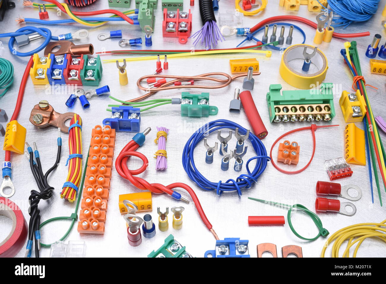 Components and accessories for use in electrical installations Stock