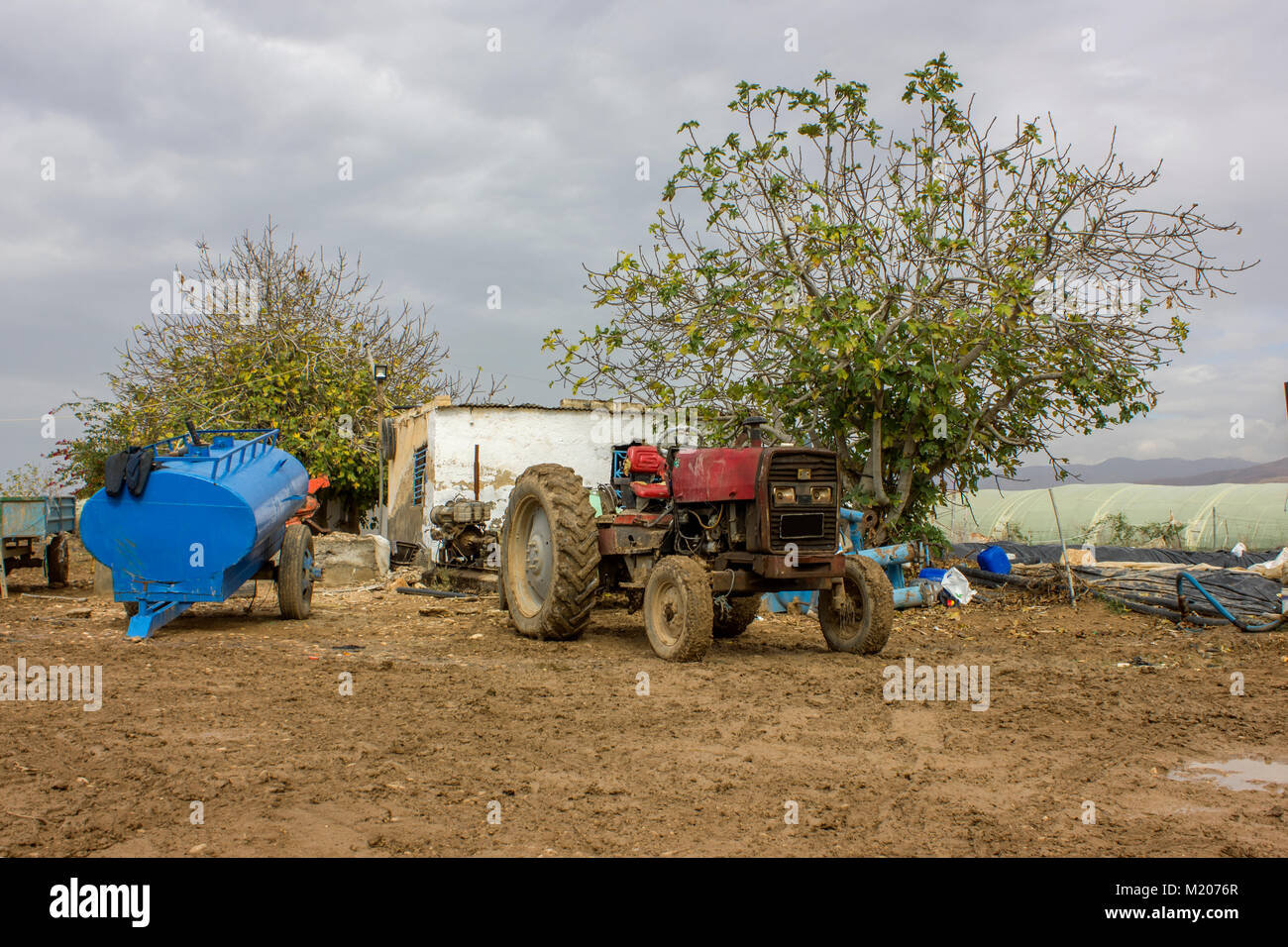 Antique tractor rustic rusty metal machine Stock Photo - Alamy