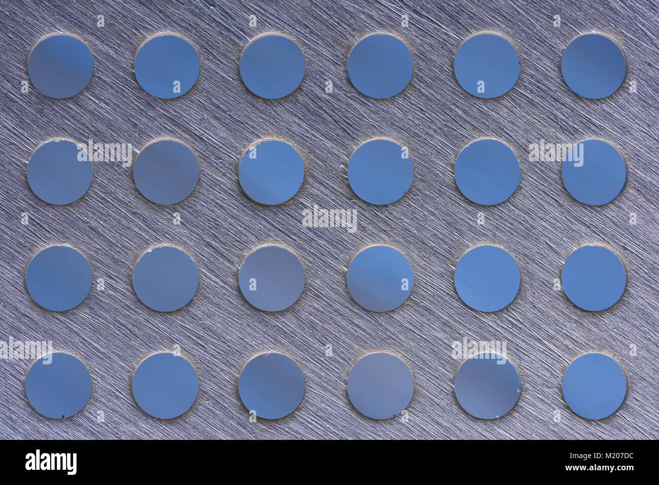 Aluminium plate with circular holes Stock Photo Alamy