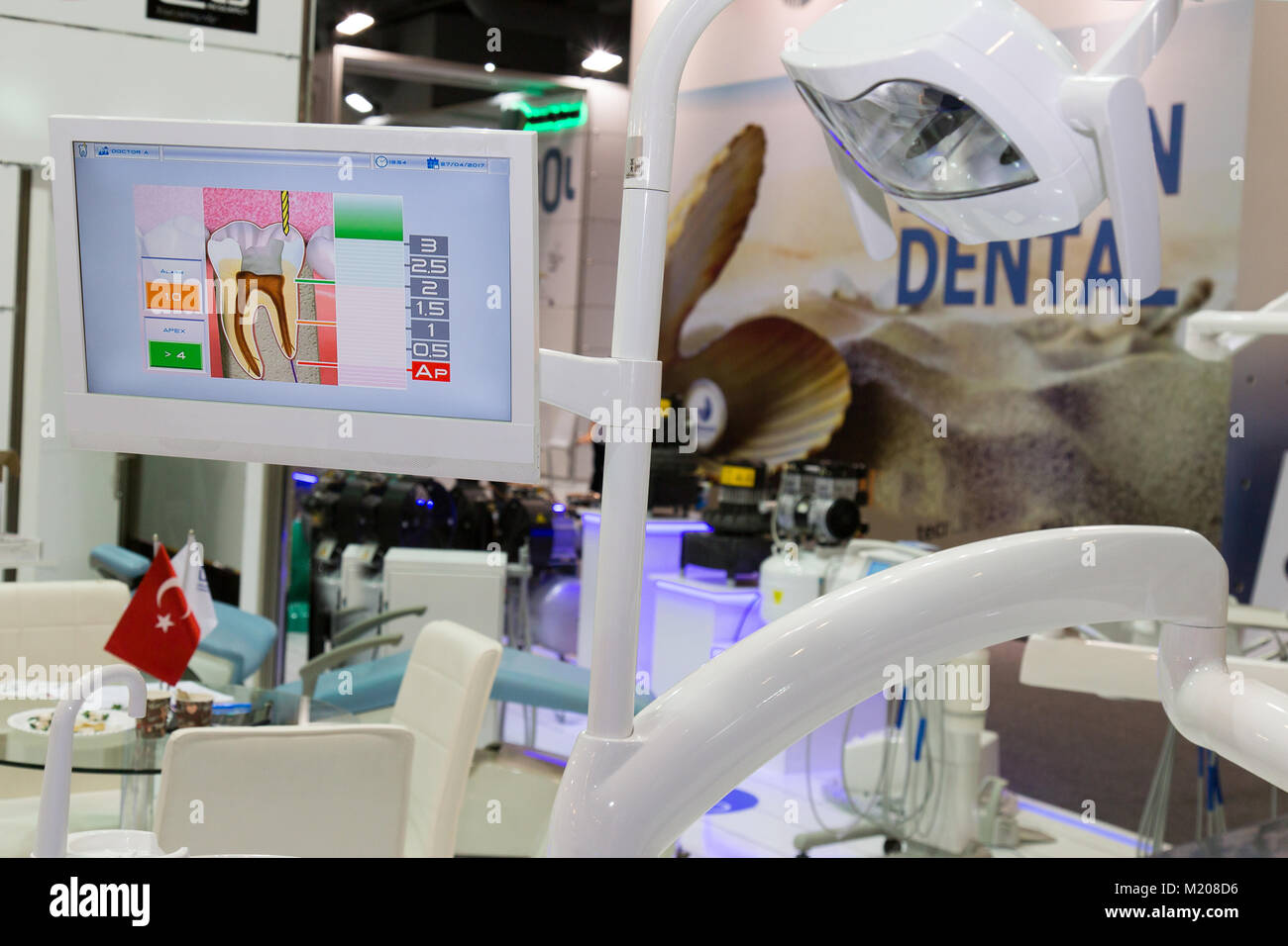 Rotting teeth view from dentist screen Stock Photo - Alamy