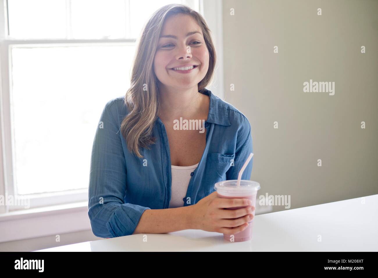 Portrait of young woman. Stock Photo