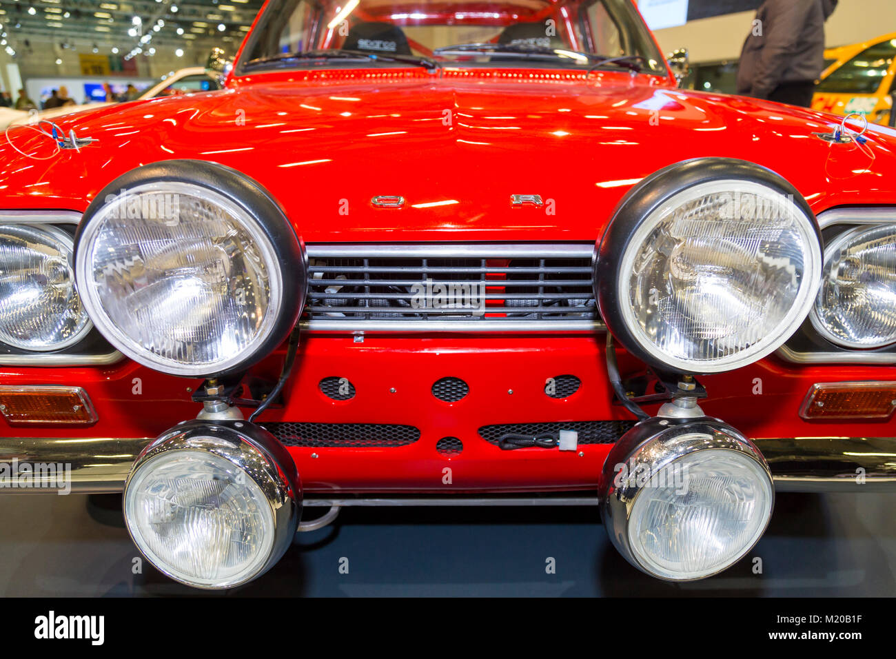 Istanbul, Turkey - April 21, 2017: Closeup detail from of Retro Ford ...